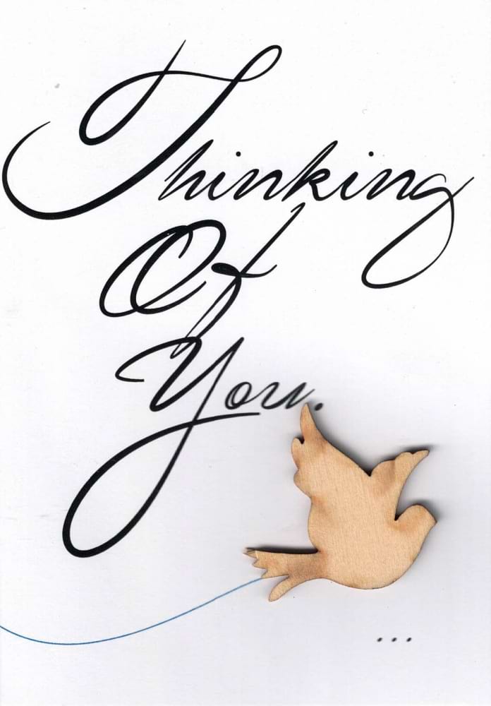 Thinking of You - Wooden Dove - Gift Card - SY1
